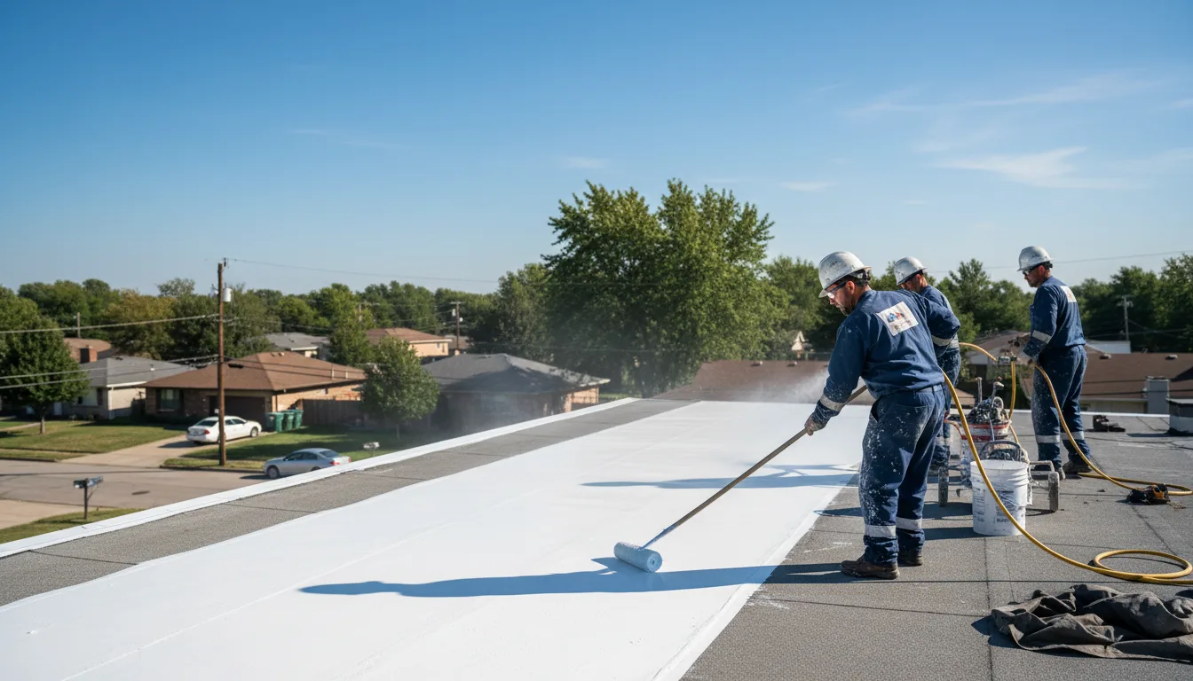 Commercial roof coating in Mills, WY near me
